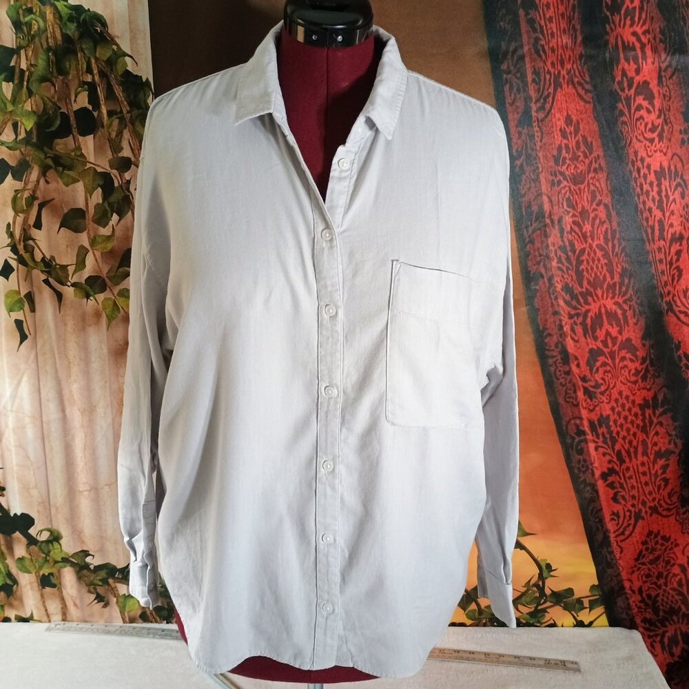 EUC A New Day Sz XXL Light Grey Shirt Relaxed Fit Soft Everyday Basic